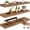Rustic Brown, variant on Ballucci 16" Floating Shelves for Wall, 3-Pack with Invisible Brackets, 6" Deep, White