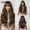 Dark brown lc2088-2 (26inch280g), variant on New European and American Style Long Curly Hair Wig Full Head Wig with Bangs Long Hair Trendy Color Natural Fluffy Wigs