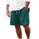 thumbnail image 2 of pstuiky Pantalones cortos para hombre, Pantalones cortos rectos de cintura elástica con bolsillos sólidos informales para hombre Pantalones cortos de baloncesto, 2 of 6