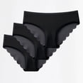 thumbnail image 2 of Levmjia Women's Seamless Underwear Ice Silk Panties Solid Color Breathable No Show Panties Yoga Exercise Low Rise Comfortable Briefs 3-Pack, 2 of 5