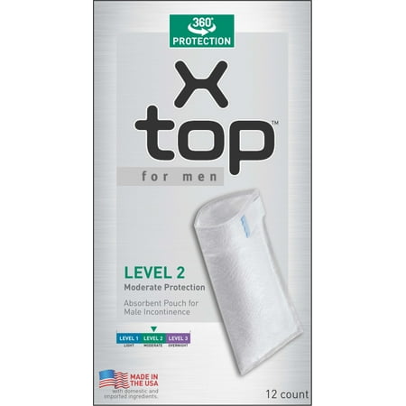 X-top for men Level 2 Medium Protection Male Incontinence Pouch 12 (Best Protection For Bowel Incontinence)