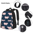 thumbnail image 5 of Naloa Pig 1 Print Large Capacity Backpack Lunch Bag Pencil Case Combination 3 Piece Set for Student, 5 of 8