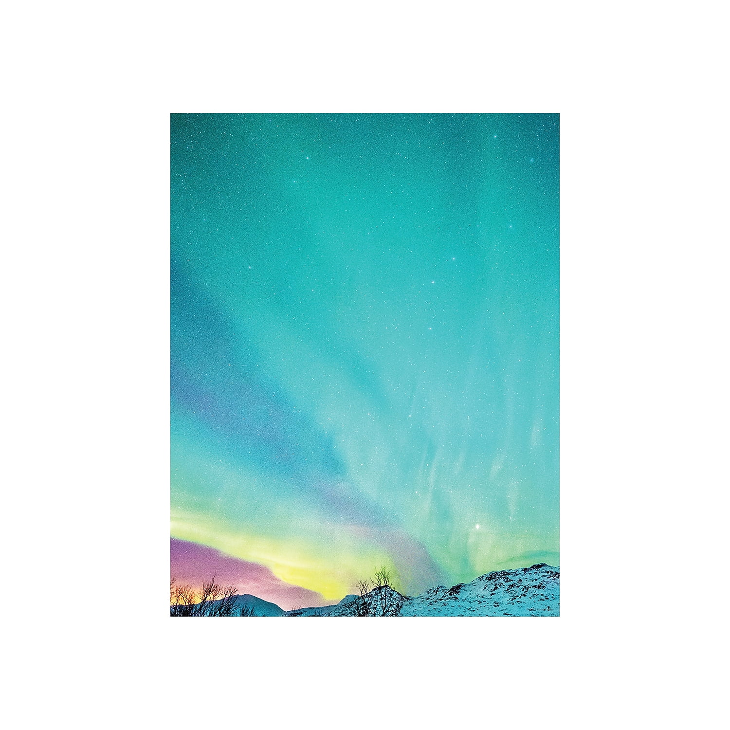 Snowy Mountain Holiday Stationery - 50 Sheets 8.5" X 11" Letterhead For Christmas & Winter Events
