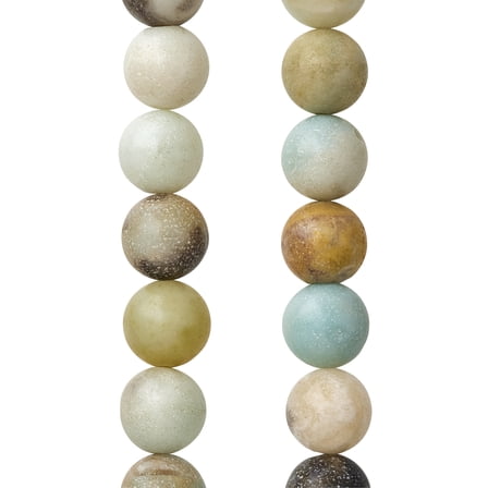 Teal Mix Amazonite Round Beads - 10mm by Bead Landing