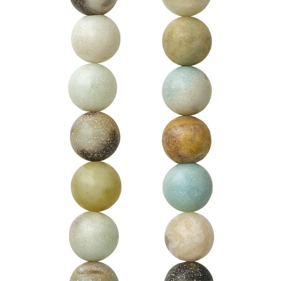 Teal Mix Amazonite Round Beads - 10mm by Bead Landing
