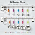 thumbnail image 2 of U-Taste 18/8 Stainless Steel Measuring Cups and Spoons Set: 10 Pieces Metal Stacking Kitchen Baking Cooking Food Measure Set 5 Cups 5 Spoons with Strengthened weld joints (Multicolor), 2 of 3