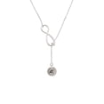 thumbnail image 2 of Delight Jewelry Silvertone Disc 1/2'' - Symbol - At Sign - @ - Silver tone Elegant Infinity Lariat Necklace, 2 of 4