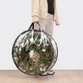 thumbnail image 2 of BinKFF Wreath Storage Organizer for Door Clear Christmas Wreath Storage Bag or Container with Handle 24'' Dual Zippered Wreath Bag for Festival PVC Plastic Wreath Protector for Decoration, 2 of 4
