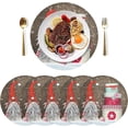 thumbnail image 2 of GZHJMY Christmas Gnome Placemats 4Pcs,Holidays PVC Weave Place Mats Table Mats Non-Slip Easy to Clean for Home Kitchen BBQ Party Table Decor,15.4", 2 of 6