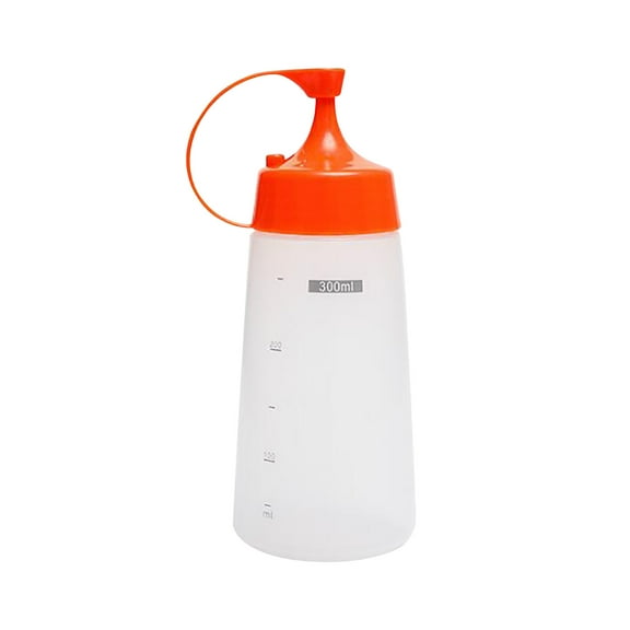 Vacemry Squeeze Bottle, 16 oz Squeeze Bottle with Measurement Scale, Condiment Dressing Bottle for Kitchen, No Leak Cap for Sauces Oils Syrups, BPA Free Plastic Bottle for BBQ Crafts