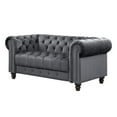 thumbnail image 5 of Rnfurnishings 2 Piece Living room furniture Velvet fabric Modern Sofa Set -Gray, 5 of 6
