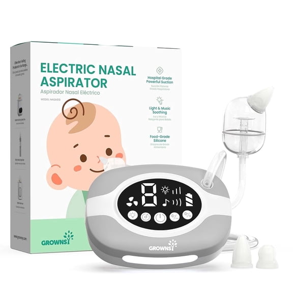 Morfone Nasal Aspirator for Baby, Hospital Grade Baby Nose Sucker with 9 Suction Levels, Music & Night Light Nose Suction for Infants Babies Toddler