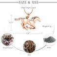 thumbnail image 2 of Running Horse Shape Urn Pendant Cremation Ashes Jewelry Urn Necklace for Ashes Stainless Steel Funeral Keepsake Necklace, 2 of 6