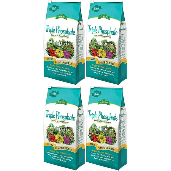 Espoma Triple Phosphate Fertilizer Granules - Natural Plant Food - 4 Pack, 6.5-Pound