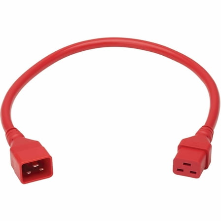 Eaton Tripp Lite Series Power Extension Cord, C20 to C19 - Heavy-Duty, 20A, 250V, 12 AWG, 2 ft. [0.6 m], Red (p036-002-ard)