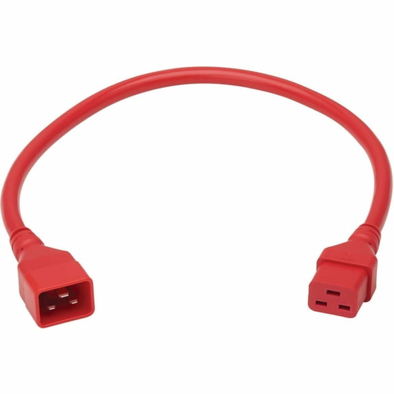 Eaton Tripp Lite Series Power Extension Cord, C20 to C19 - Heavy-Duty, 20A, 250V, 12 AWG, 2 ft. [0.6 m], Red (p036-002-ard)