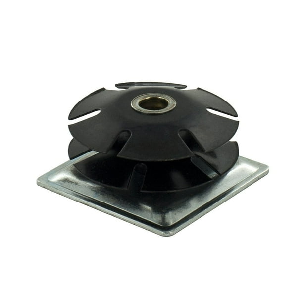 Outwater Square Double Star Metal Caster Insert with Thread 3/816
