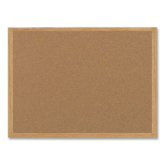 MasterVision SB0420001233 36 in. x 24 in. Wood Frame Earth Cork Board - Tan/Oak