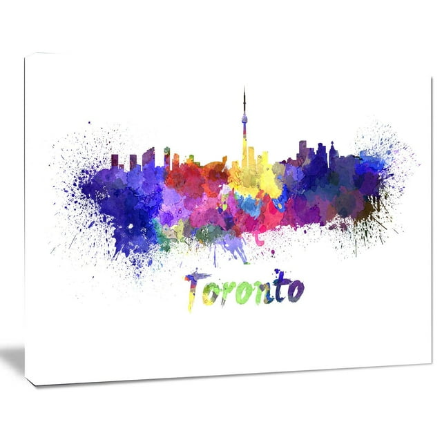 Design Art La Ligne D'Horizon De Toronto Art Sur Toile