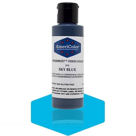 AmeriColor AmeriMist Sky Blue, 4.5 Ounce, Airbrush Food Color