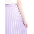 thumbnail image 5 of Lilac Pleated Maxi Skirt Elastic Waist Band Ankle Length Skirt, 5 of 6