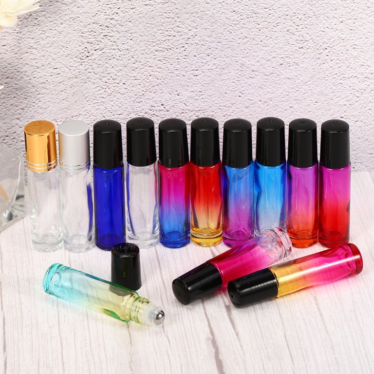 6pcs 10ml Roller Bottles, Glass Essential Oil Refillable Containers, Clear | Harfington