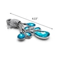 thumbnail image 4 of Xotic Tech Universal Fit Car Key Chain Ring, Water-drop Shining Crystal Jewelry Keychain Bling Diamond Key Holder Ring, Cute Decoration Accessories, Blue, 4 of 5