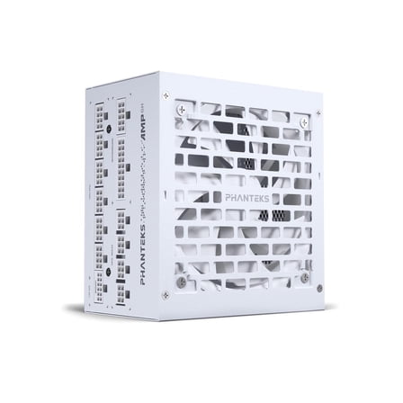 Phanteks AMP GH 850W Gold Power Supply, ATX 3.1 and PCIe 5.1 Platform, Fully Modular Individual Cables, Silent Fanless mode, White.
