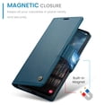 thumbnail image 3 of CaseMe Leather For Samsung Galaxy S25 Edge 5G Wallet Case with RFID Blocking, For Samsung Galaxy S25 Edge 5G Case Wallet for Women Men Card Holder Magnetic Clasp Kickstand Folio Case,Blue, 3 of 9