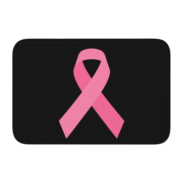 Alfombra de baño antideslizante supersuave con diseño de lazo rosa para el día de la cinta, para el baño, la cocina, el dormitorio, el hogar, 15,75 x 23,62 pulgadas