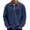 Navy02, variant on Men's Vintage Corduroy Long-Sleeve Top | Zip-Up Stand Collar Stylish Casual Shirt For Daily & Outing Wear, Size: S-5XL