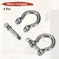 thumbnail image 4 of Uxcell 4PCS M4 Grillete de Anclaje de Pasador de Tornillo de Acero Inoxidable 304 100KG Cadenas de Camping/Cuerda de Alambre al Aire Libre, 4 of 7