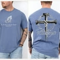 thumbnail image 2 of "Forgiven" Christian T-Shirt with Cross Nails and Isaiah 53:5, Bible Verse Faith Graphic Tee., 2 of 7