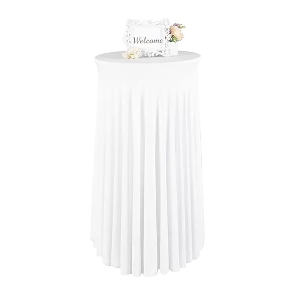 60X110CM Spandex Cocktail Tablecloth Skirt Elastic Round Table Cover High Top Table