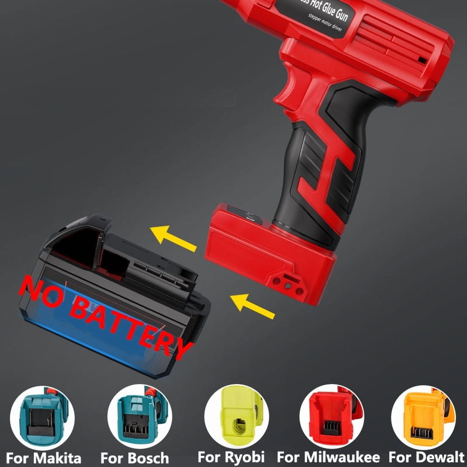NEW Cordless Glue Gun For Bos*ch 18V BAT609 Battery Temperature Adjustable Handheld Electric Hot Glue Gun