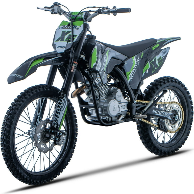 MotoTec X5 Adults 250cc 4-Stroke Gasoline Dirt Bike Black