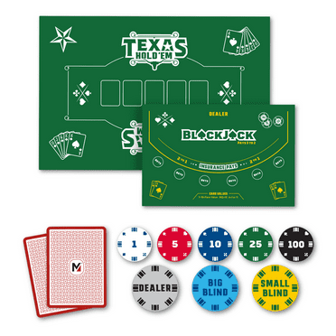 Complete Poker Set, Texas Hold'em Poker Set & Blackjack Card Game, for All Ages 3 , 207 Piece Count, by MinnARK Sports