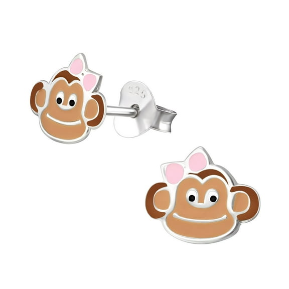 Monkey 925 Sterling Silver Stud Earrings