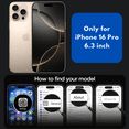 thumbnail image 2 of 4-in-1 Entronix Bundle for iPhone 16 Pro, Magnetic Clear Case & 2 Screen Protector & Metallic Camera Lens Protector, Silver, 2 of 10