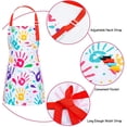 thumbnail image 6 of Nidoul 2 PCS Kids Apron Adjustable Dinosaur Kitchen Chef Apron with Big Pocket Girls Boys Bib Apron for Cooking Baking Painting Size 3-12 Years, 6 of 7