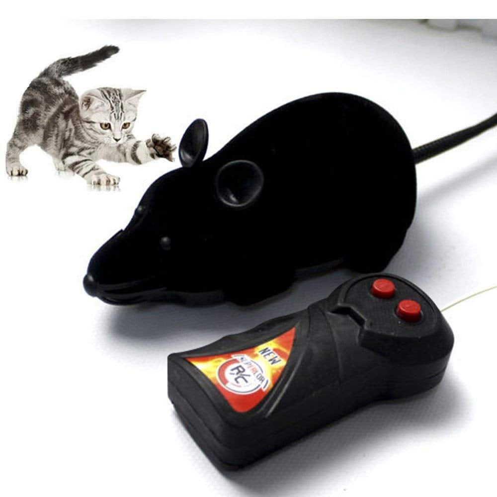 OTVIAP Wireless Remote Control RC Electronic Rat Mouse Mice Toy For Cat Puppy Xmas Gift, RC Rat