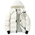 thumbnail image 2 of ZHYou Mens Coat Warm Thick Zipper Long Sleeve Fleece Hooded Casual Jackets, 2 of 6
