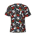 thumbnail image 6 of Vsdgher Cute Puppy Footprints Print Men's Dry Fit Mesh Athletic Shirts Moisture Wicking Tennis T-Shirt Tops, 6 of 9