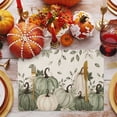 thumbnail image 3 of Sage Green Pumpkin Fall Placemats Set of 4, Thanksgiving Rustic Botanical Washable Wipeable Table Mats for Dining Tables, Indoor Outdoor Kitchen Place Mats for Holiday Party Table Decor, 3 of 9