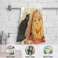 thumbnail image 5 of Halloween Pumpkin Cat Hand Towels, Fall Maple Leaf Kitchen Towel Ultra Soft and Absorbent,Decorative Fingertip Face Towel for Bathroom Hotel, 2 PCS, 28.3"x 14.4", 5 of 6