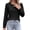 #5Black, variant on Womens Long Sleeve Textured Tee Bishop Sleeve Round Neck Cute Top