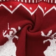thumbnail image 4 of Yesfashion Men's Christmas Sweaters Holiday Reindeer Snowflakes V Neck Jumpers, 4 of 9