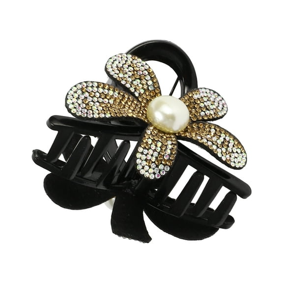 1 Pc Fashion Elegant Rhinestones Hair Clips Hairdo Clip for Women for Girls Champagne