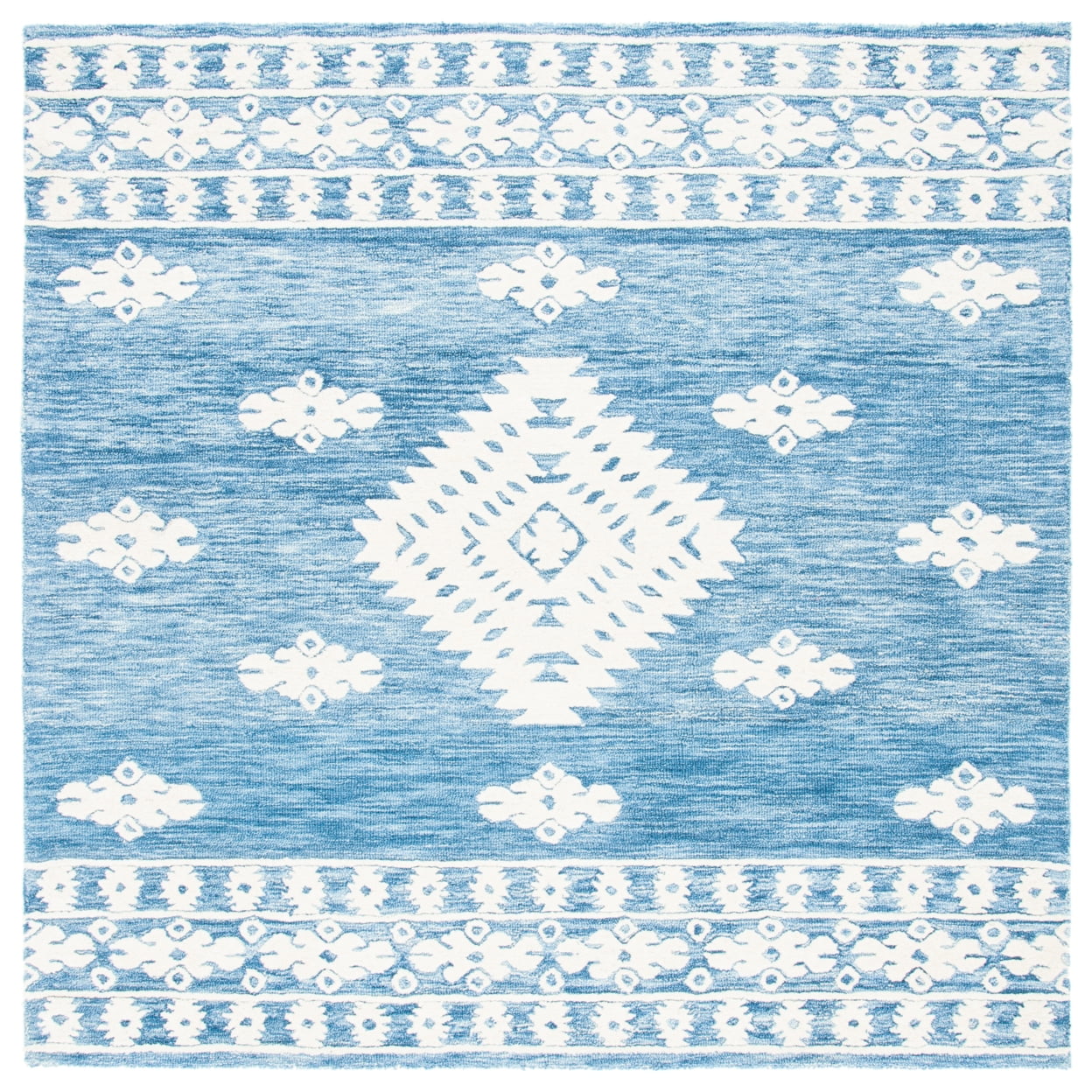 SAFAVIEH Aspen Kerry Geometric Area Rug, Blue/Ivory, 3' x 5'