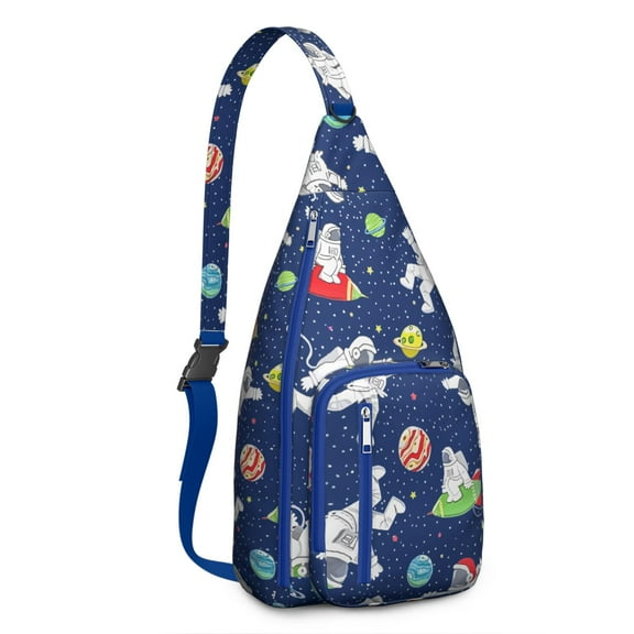 Galaxy Sling Backpack for Space Lovers – Celestial Crossbody Bag with Starry Night, Planets & Nebula Design – Lightweight Hiking & Travel Shoulder Bag for Sci-Fi Fans, Teens & Adults